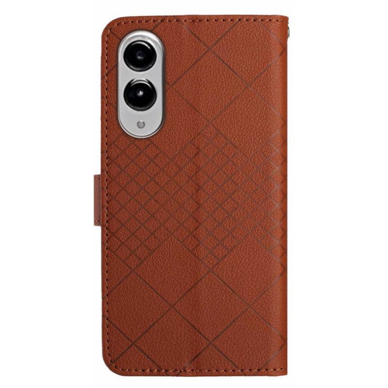 Lederhüllen Samsung Galaxy S25 5g Edge Rautenmuster