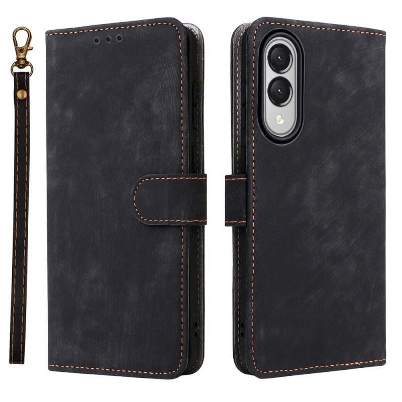 Lederhüllen Samsung Galaxy S25 5g Edge Rfid-schutz Mit Riemen