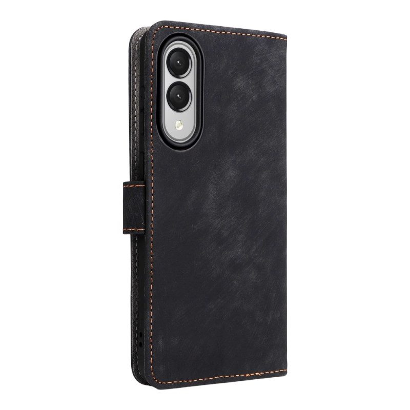 Lederhüllen Samsung Galaxy S25 5g Edge Rfid-schutz Mit Riemen