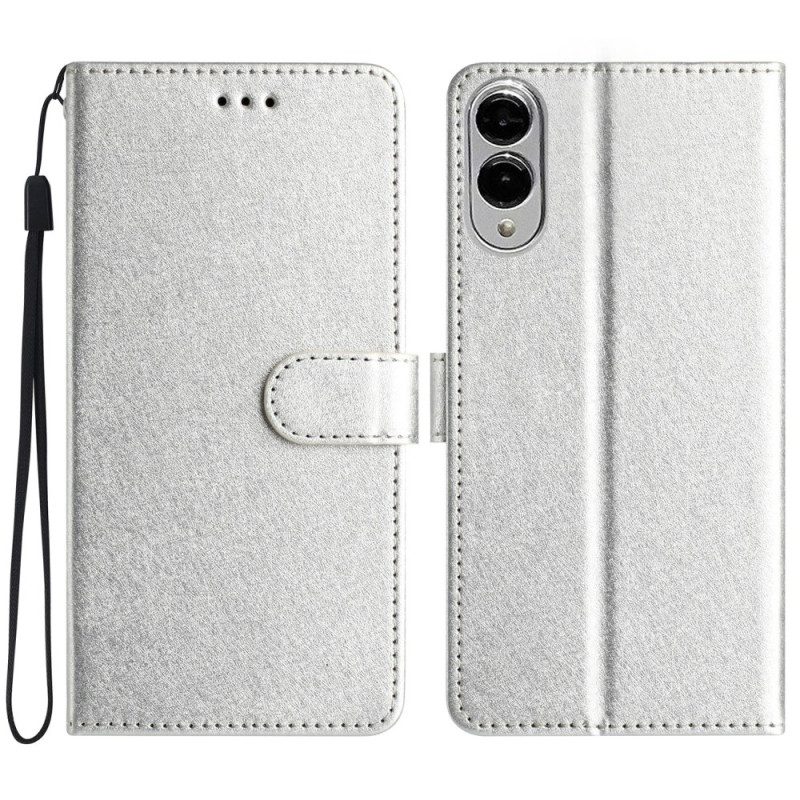 Lederhüllen Samsung Galaxy S25 5g Edge Seidenstruktur