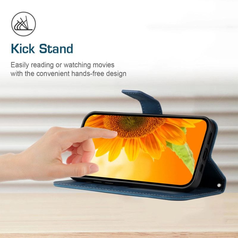 Lederhüllen Samsung Galaxy S25 5g Edge Sonnenblumenmuster Mit Riemen