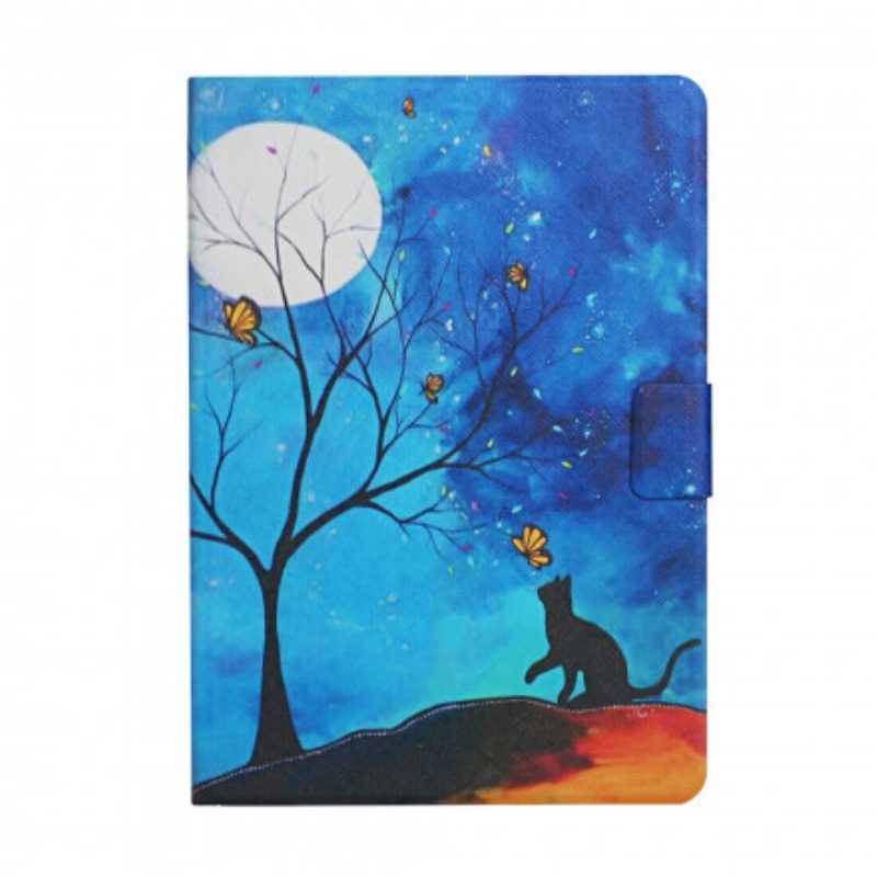 Flip Case Für Samsung Galaxy Tab A7 (2020) Baum Zum Mond Und Zur Sonne