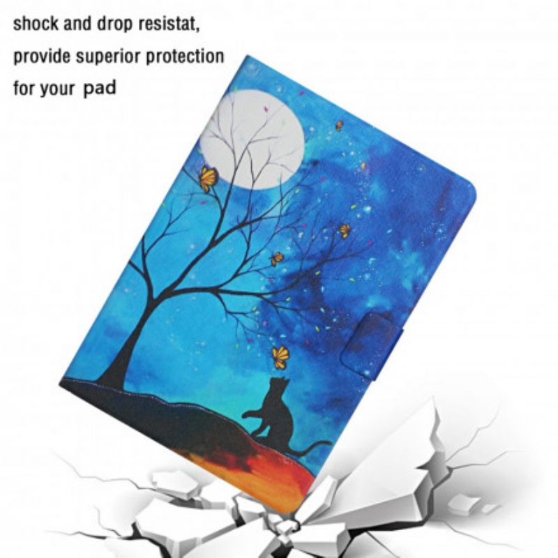 Flip Case Für Samsung Galaxy Tab A7 (2020) Baum Zum Mond Und Zur Sonne