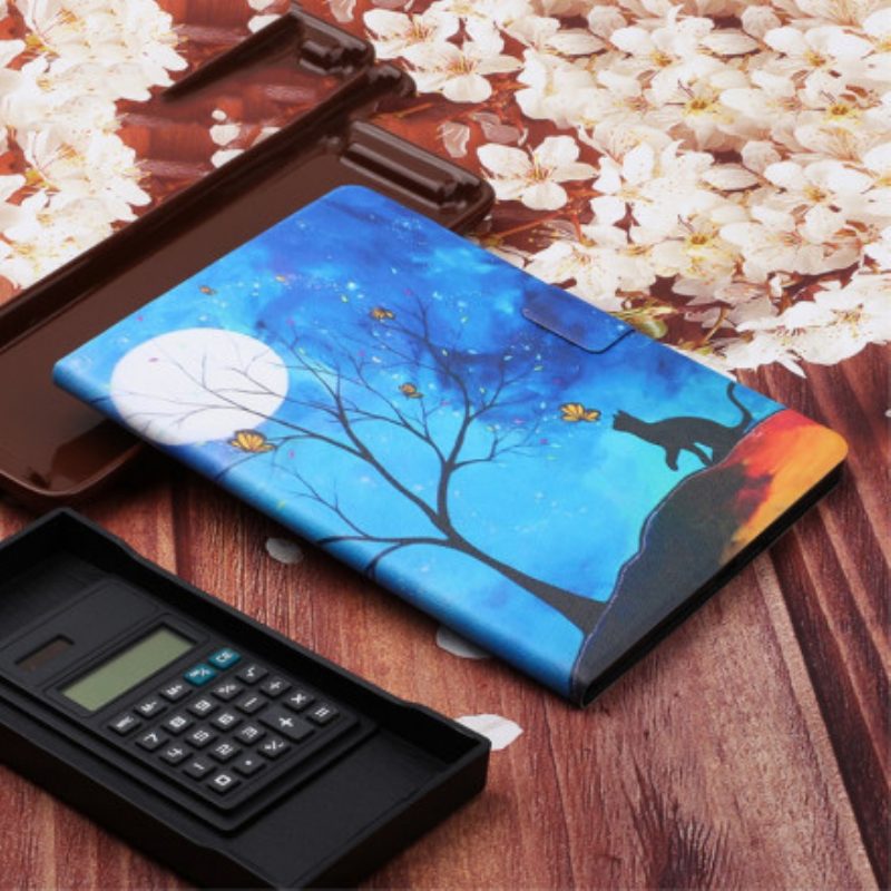 Flip Case Für Samsung Galaxy Tab A7 (2020) Baum Zum Mond Und Zur Sonne