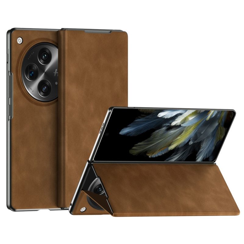 Flip Case Oppo Find N3 Klassisches Nappaleder