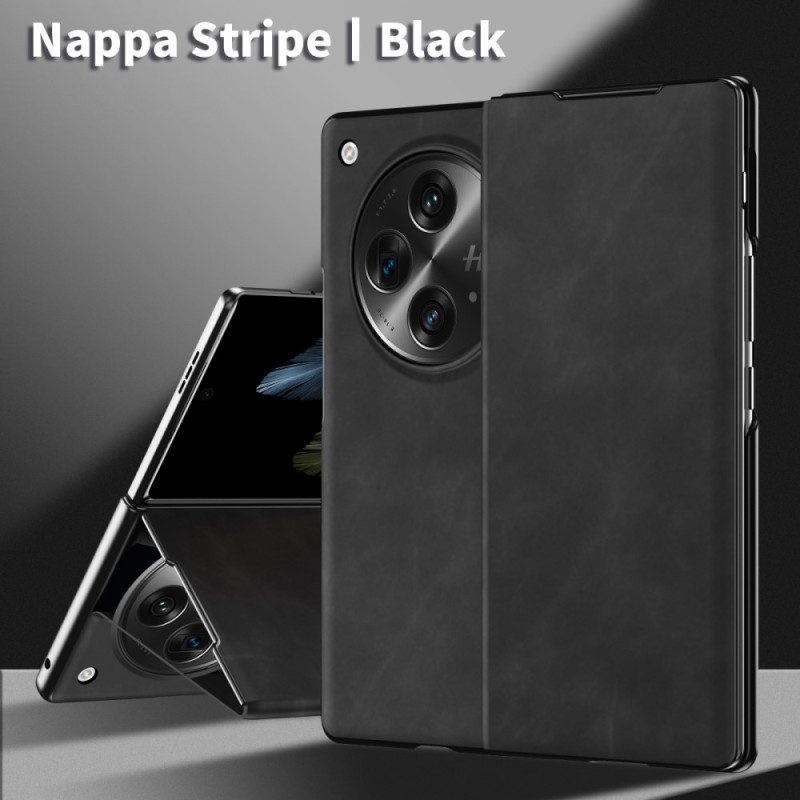 Flip Case Oppo Find N3 Klassisches Nappaleder