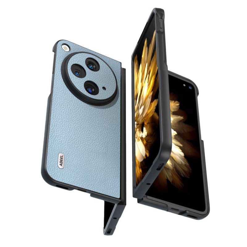 Hülle Für Oppo Find N3 Abeel Natürliches Litschi-leder