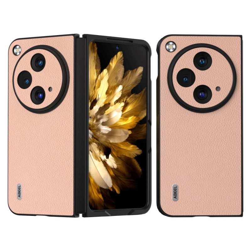 Hülle Oppo Find N3 Abeel Echtes Litschi-leder