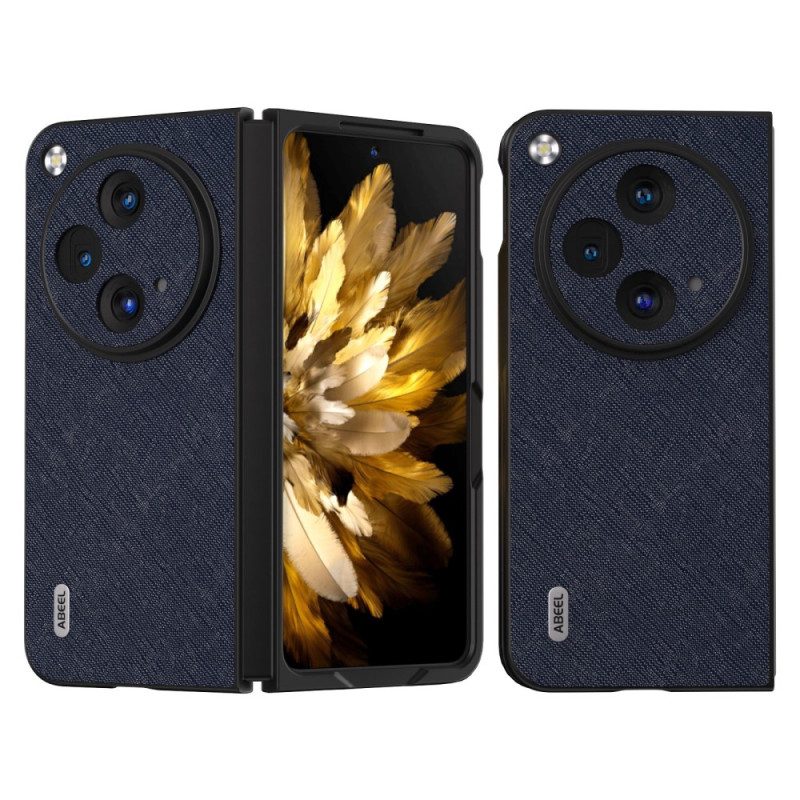 Hülle Oppo Find N3 Handyhülle Echt Gewebtes Leder Abeel