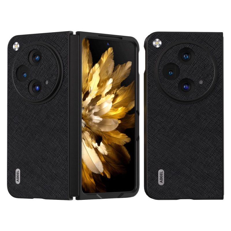Hülle Oppo Find N3 Handyhülle Echt Gewebtes Leder Abeel