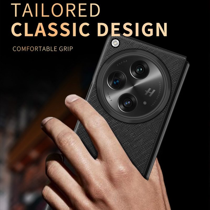 Hülle Oppo Find N3 Handyhülle Offen Gewebte Struktur