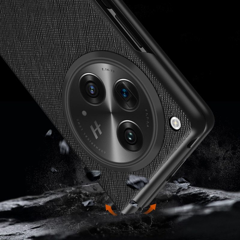 Hülle Oppo Find N3 Handyhülle Offen Gewebte Struktur