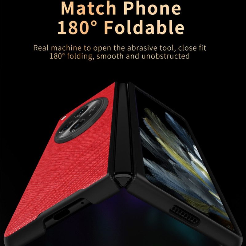 Hülle Oppo Find N3 Handyhülle Offen Gewebte Struktur