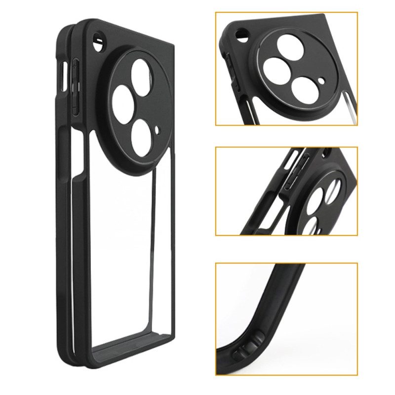 Hülle Oppo Find N3 Handyhülle Transparent Mit Schwarzem Rand