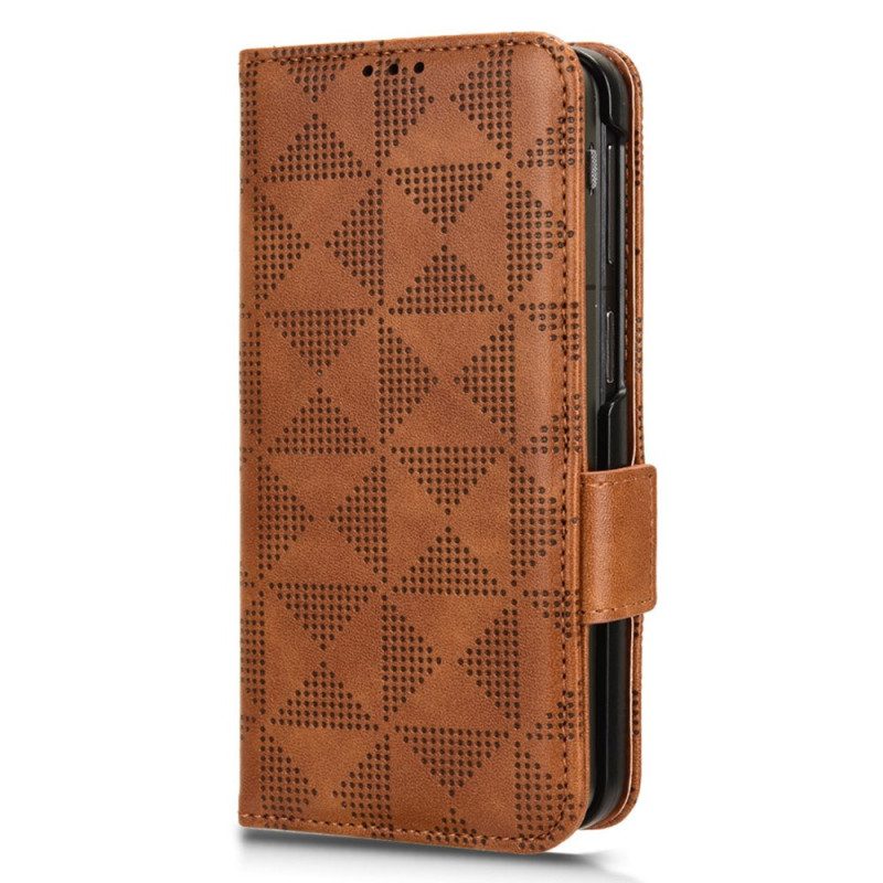 Lederhüllen Für Oppo Find N3 Dreiecksmuster