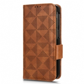 Lederhüllen Für Oppo Find N3 Dreiecksmuster