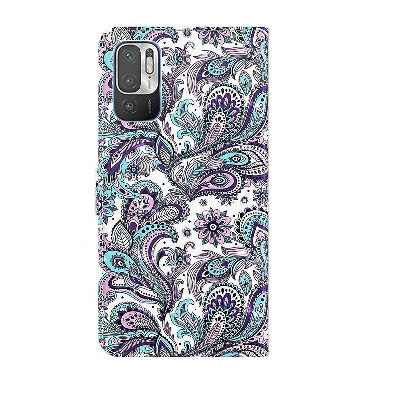 Lederhüllen Für Xiaomi Redmi Note 10 5G Blumenmuster