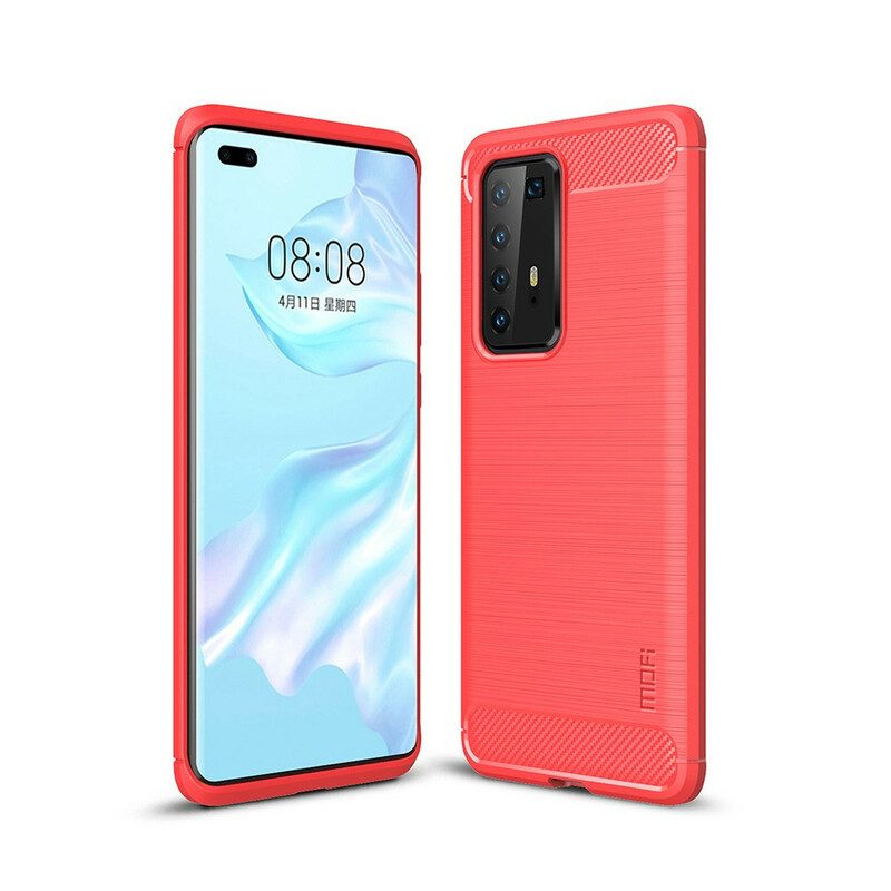 Hülle Für Huawei P40 Pro Mofi Gebürstete Kohlefaser