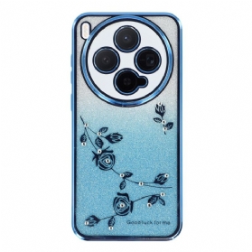 Hülle Für Vivo X300 Kadem Ringhalter Mit Blumen Und Strasssteinen