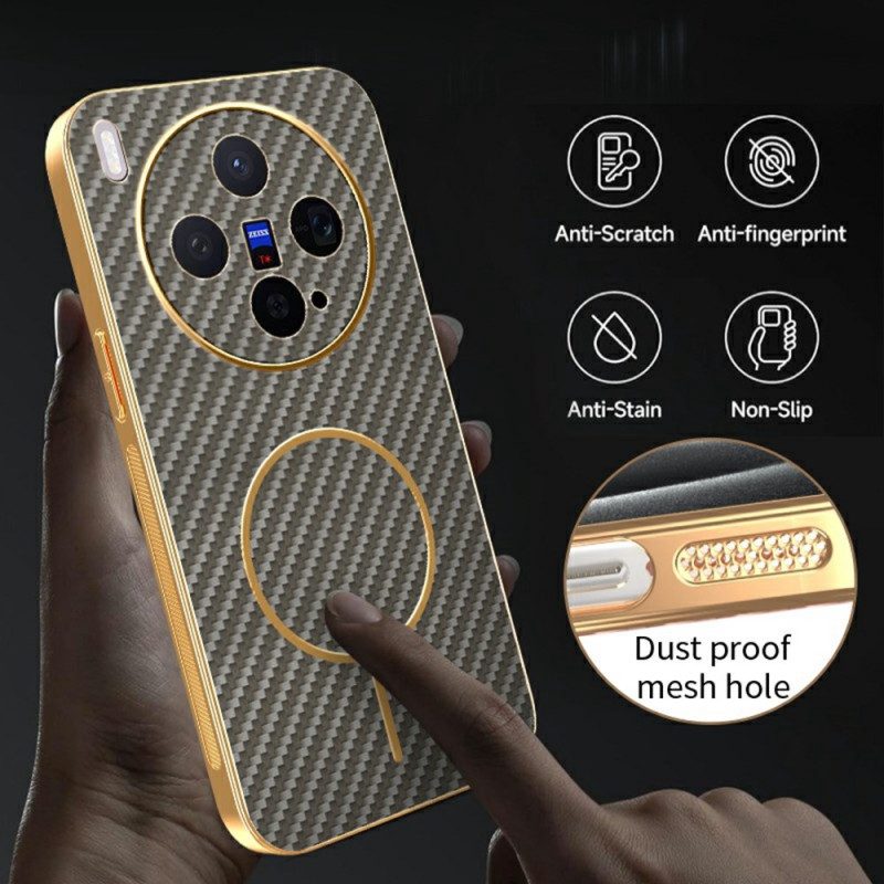 Hülle Vivo X300 Handyhülle Carbonfaser-textur