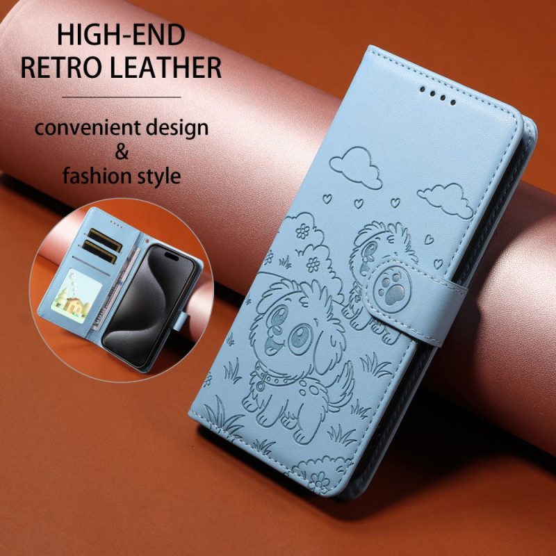 Lederhüllen Vivo X300 Handyhülle Rfid-schutz Mit Hundegravur