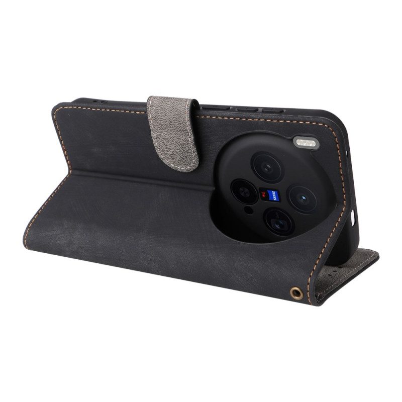 Lederhüllen Vivo X300 Ringhalter Mit Wildlederoptik