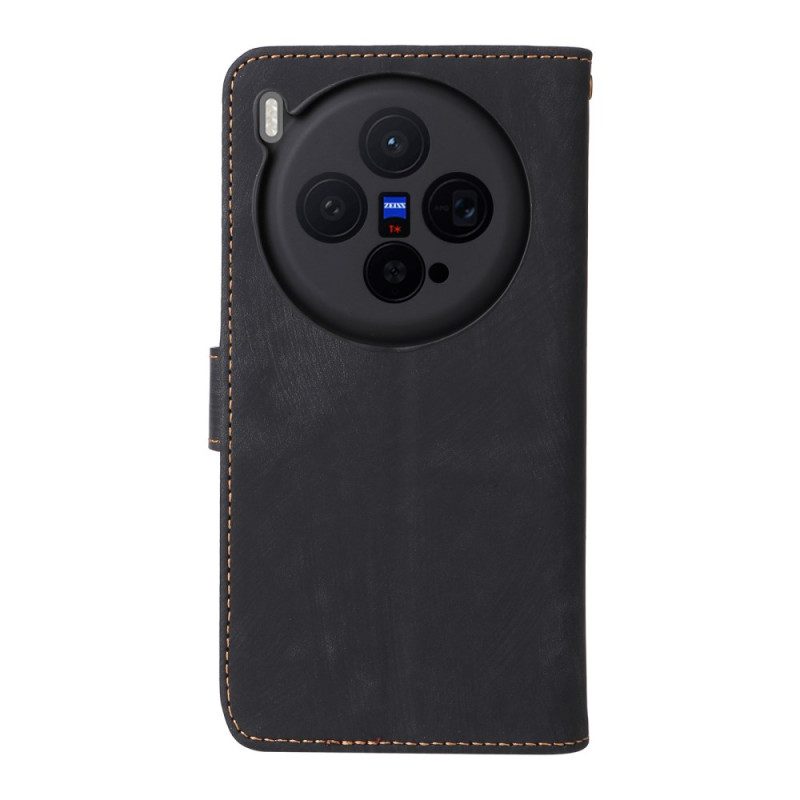 Lederhüllen Vivo X300 Ringhalter Mit Wildlederoptik