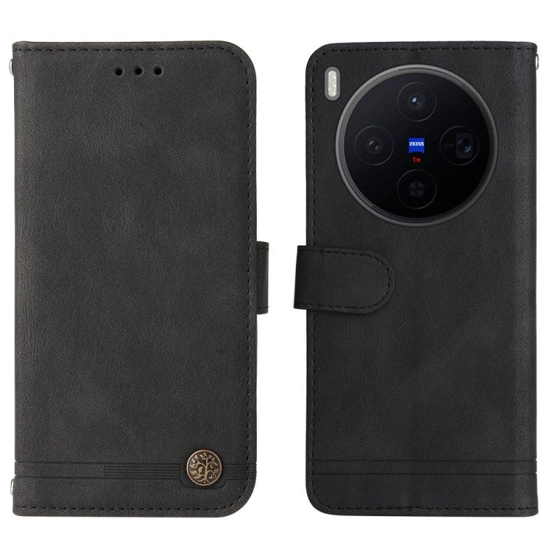 Lederhüllen Vivo X300 Wildlederoptik Mit Niete