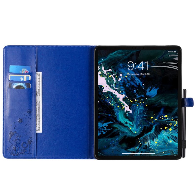 Lederhüllen Für iPad Pro 12.9" (2021) Katze Und Bienen