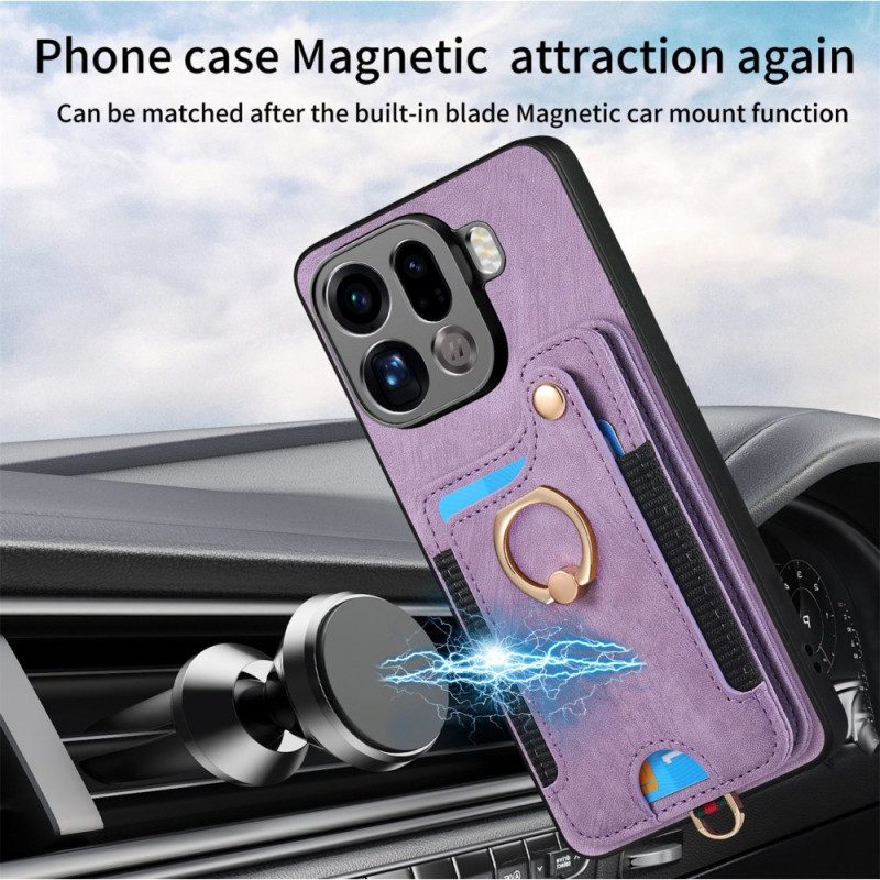 Hülle Oppo Find X9 Pro 5g Handyhülle Rfid-kartenhalter Im Retro-design