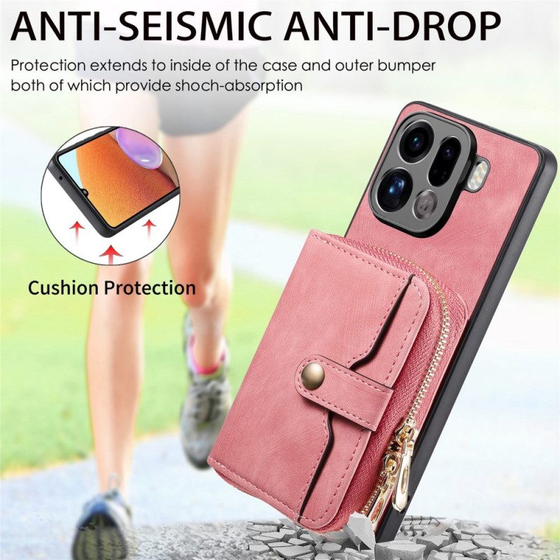 Hülle Oppo Find X9 Pro 5g Kartenhalter Mit Reißverschluss Und Schultergurt