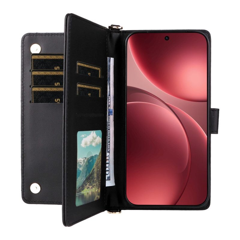 Lederhüllen Für Oppo Find X9 Pro 5g Gesteppt Mit Riemen