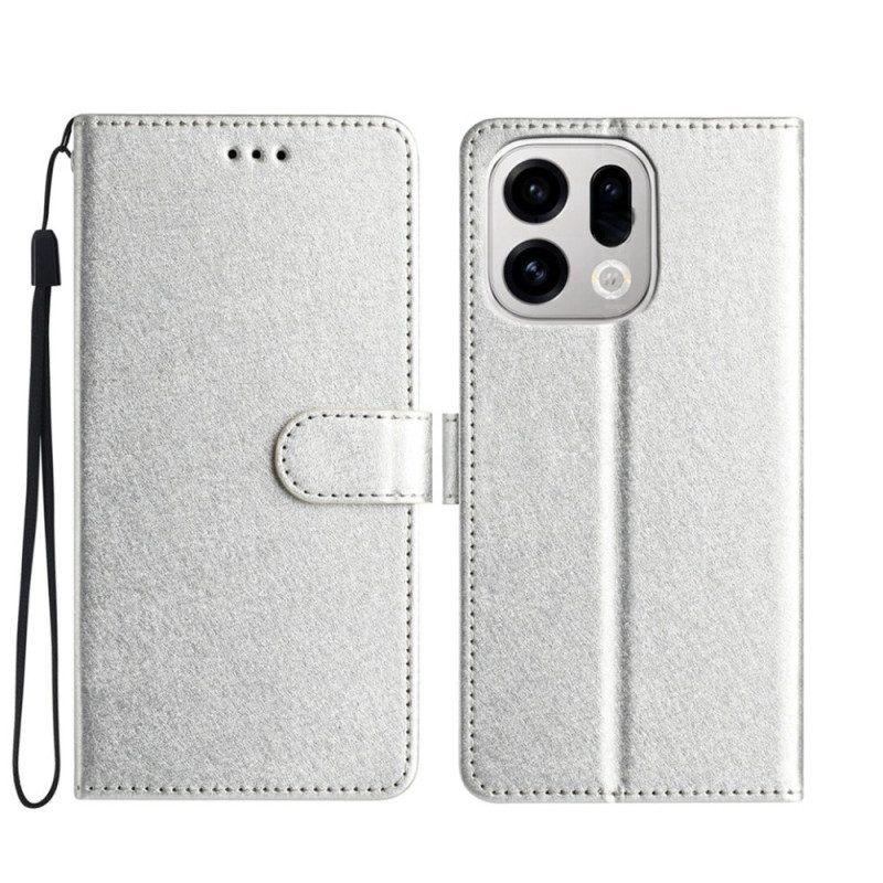 Lederhüllen Für Oppo Find X9 Pro 5g Seidenstruktur