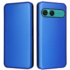 Flip Case Für Sony Xperia 10 Vii Carbonfaser