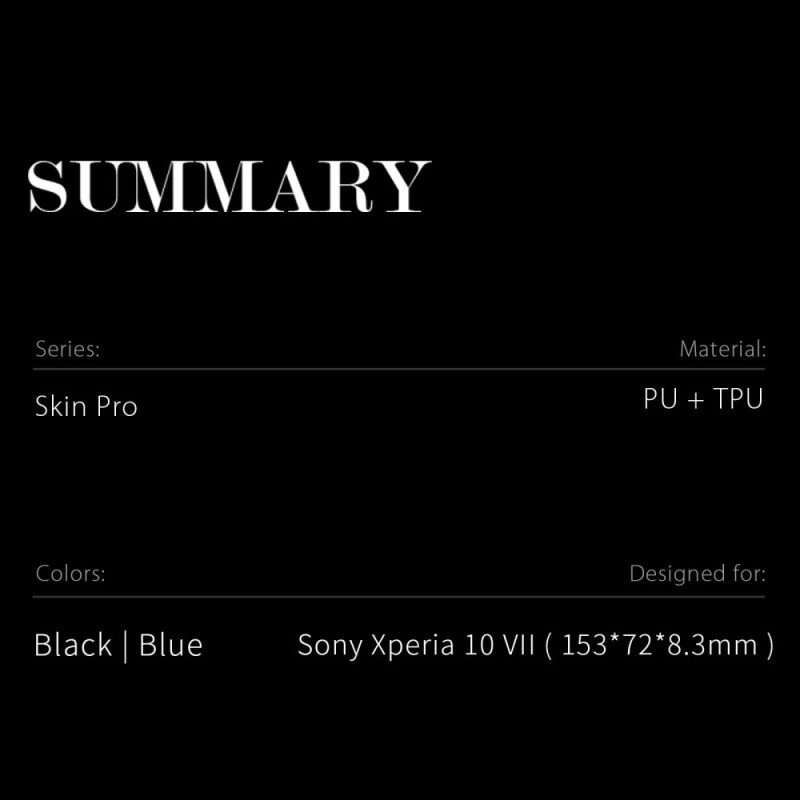 Flip Case Sony Xperia 10 Vii Handyhülle Skin Pro Serie Dux Ducis