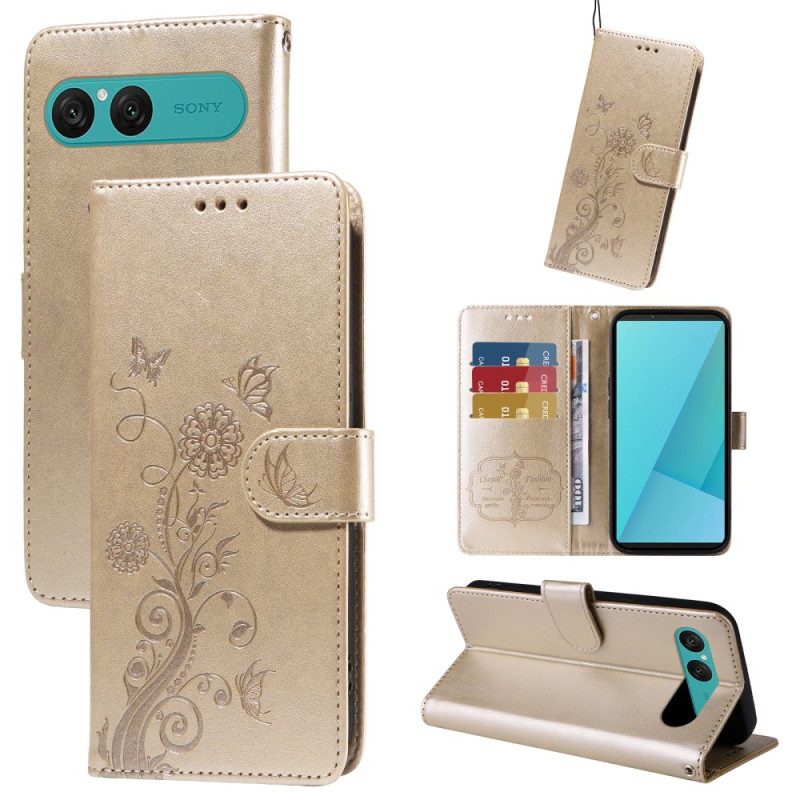 Lederhüllen Für Sony Xperia 10 Vii Blumenmuster