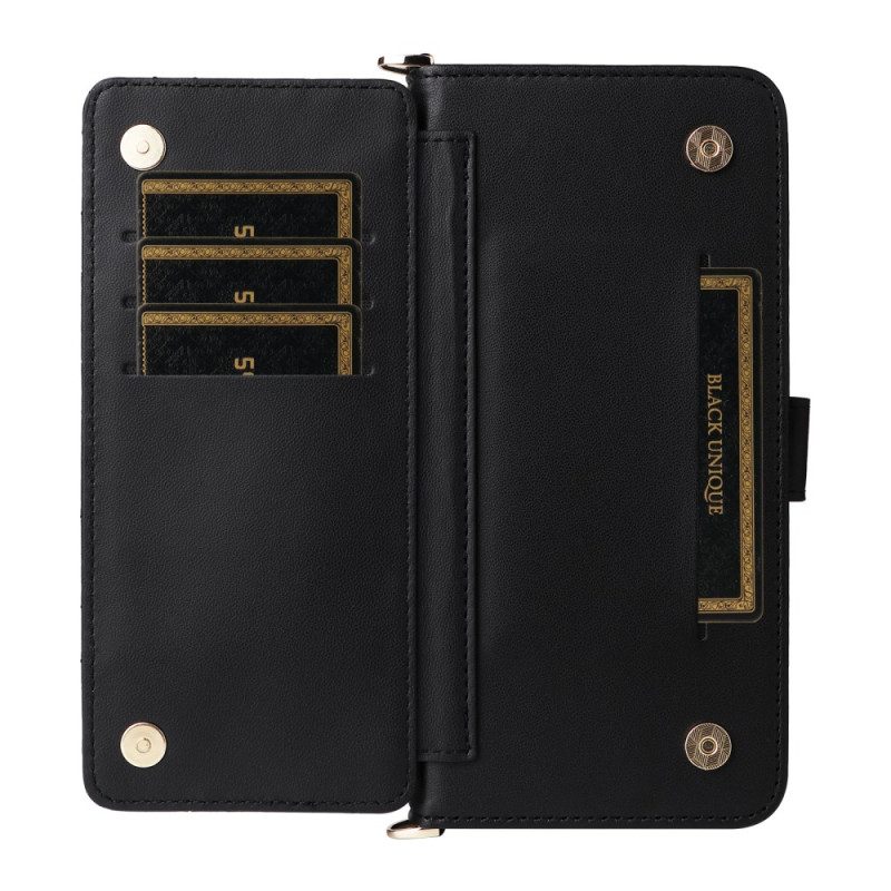 Lederhüllen Für Sony Xperia 10 Vii Gesteppt Mit Trageriemen Und Handschlaufe