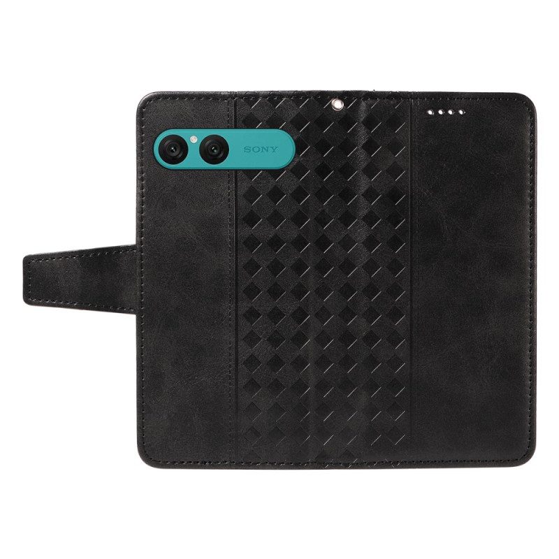 Lederhüllen Für Sony Xperia 10 Vii Rautenmuster