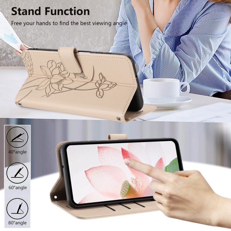 Lederhüllen Sony Xperia 10 Vii Blumenmuster