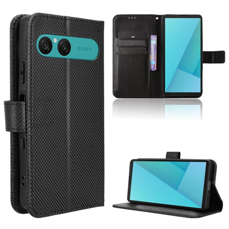 Lederhüllen Sony Xperia 10 Vii Diamantstruktur