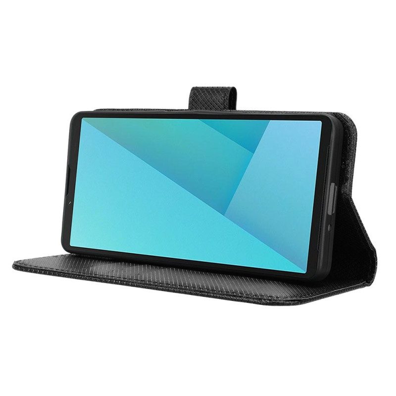 Lederhüllen Sony Xperia 10 Vii Diamantstruktur