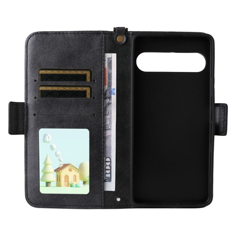 Lederhüllen Sony Xperia 10 Vii Geldbörse Mit Schulterriemen