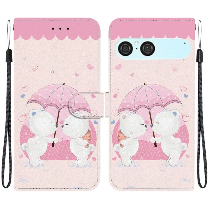 Lederhüllen Sony Xperia 10 Vii Handyhülle Bärenpaar