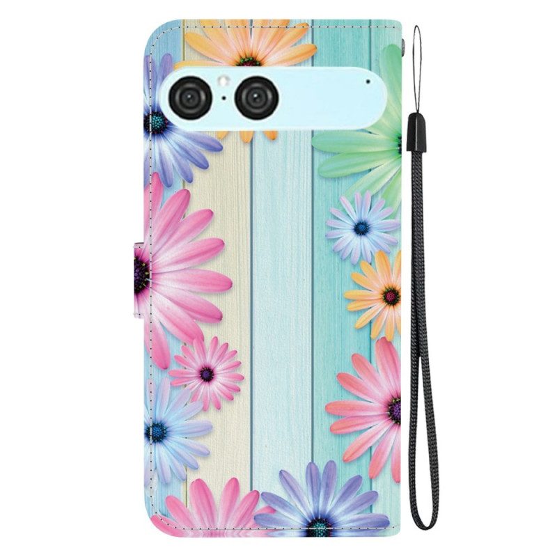 Lederhüllen Sony Xperia 10 Vii Handyhülle Bunte Sonnenblumen