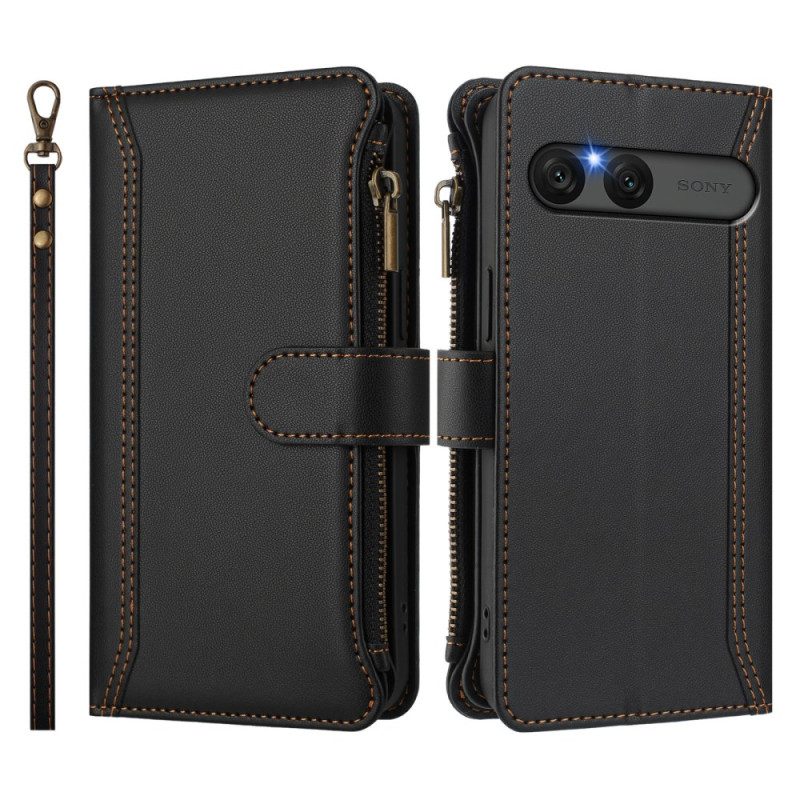 Lederhüllen Sony Xperia 10 Vii Handyhülle Kartenetui Für 9 Karten Geldbörse