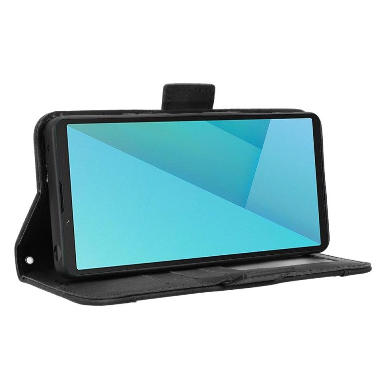 Lederhüllen Sony Xperia 10 Vii Handyhülle Kartenetui Für Mehrere Karten