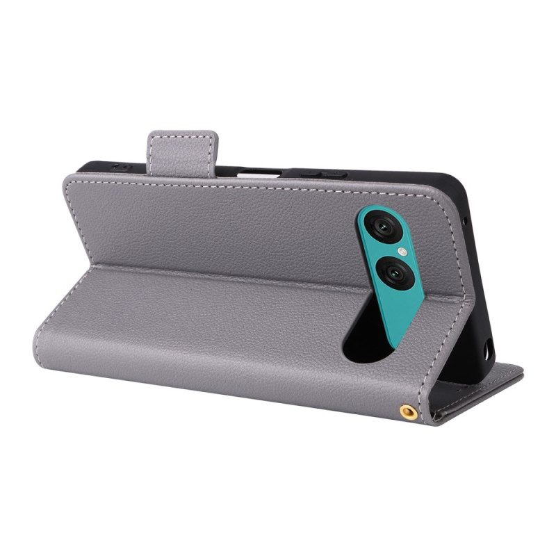 Lederhüllen Sony Xperia 10 Vii Handyhülle Kunstleder Mit Trageriemen