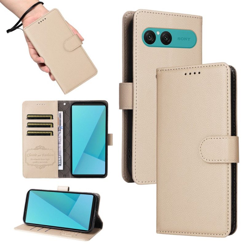 Lederhüllen Sony Xperia 10 Vii Handyhülle Lederoptik Und Rfid-schutz