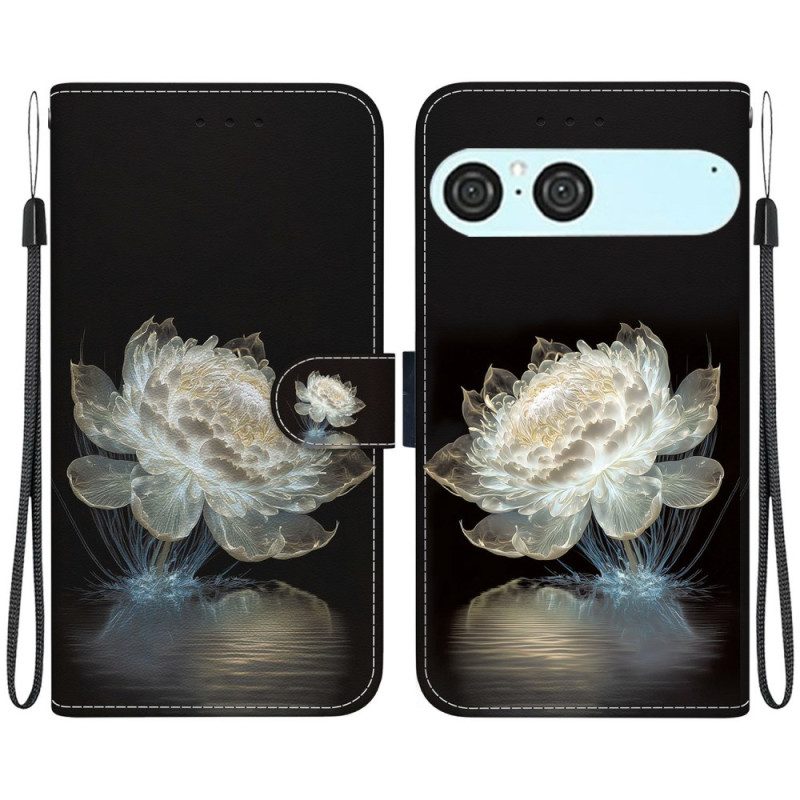 Lederhüllen Sony Xperia 10 Vii Handyhülle Pfingstrose