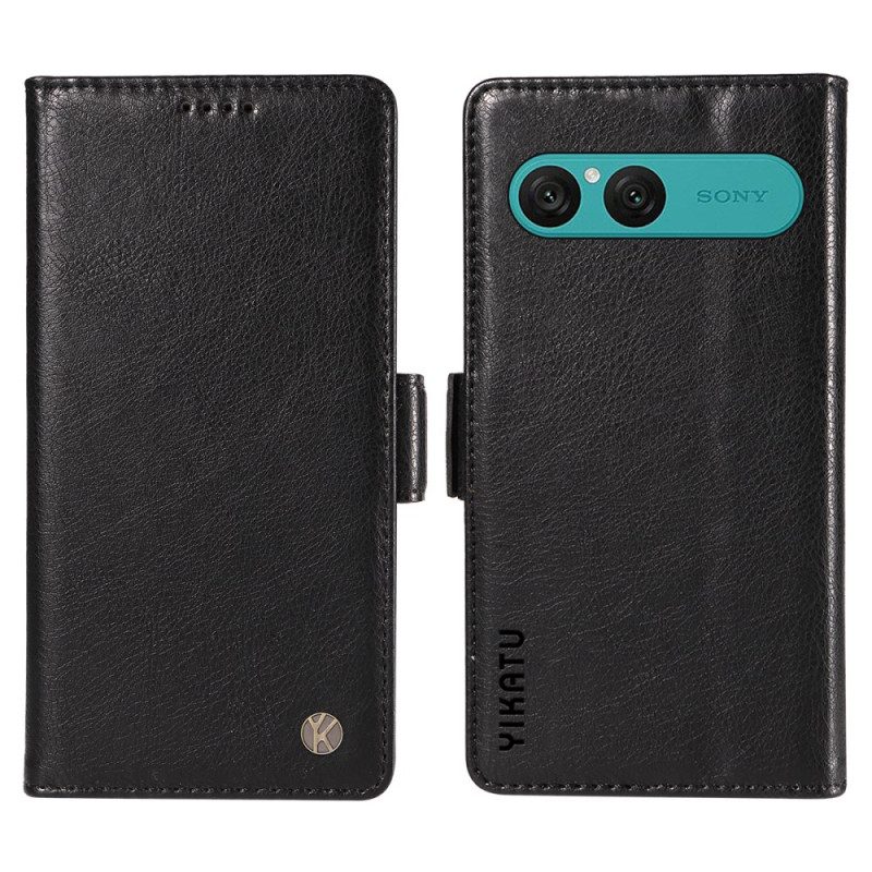 Lederhüllen Sony Xperia 10 Vii Handyhülle Yikatu